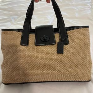 Authentic Coach straw purse